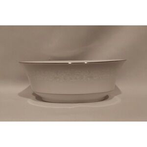 Sango China Vintage 9" Florence Vegetable Serving Bowl Platinum Trim #3646‎